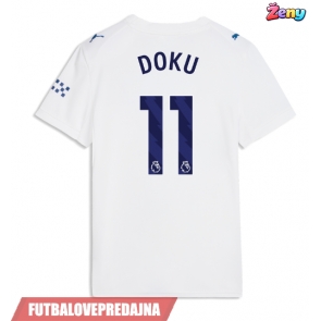 Lacne Ženy Futbalové dres Manchester City Jeremy Doku #11 2026-27 Krátky Rukáv - Tretina